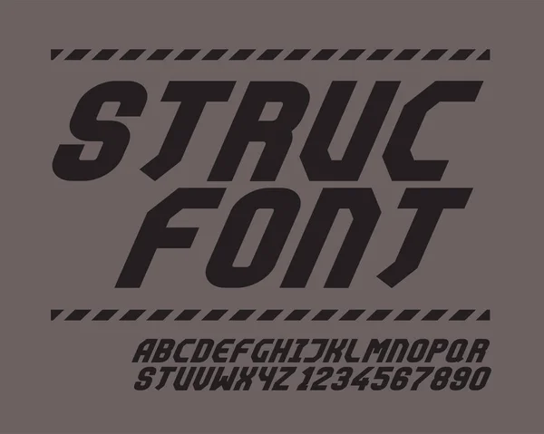 Struc Font Design Bunte Vektorillustration — Stockvektor