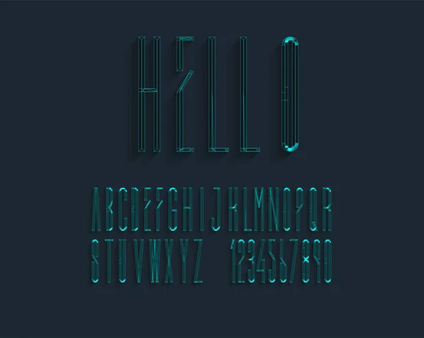 Дизайн Шрифта Hello Красочная Векторная Иллюстрация — стоковый вектор