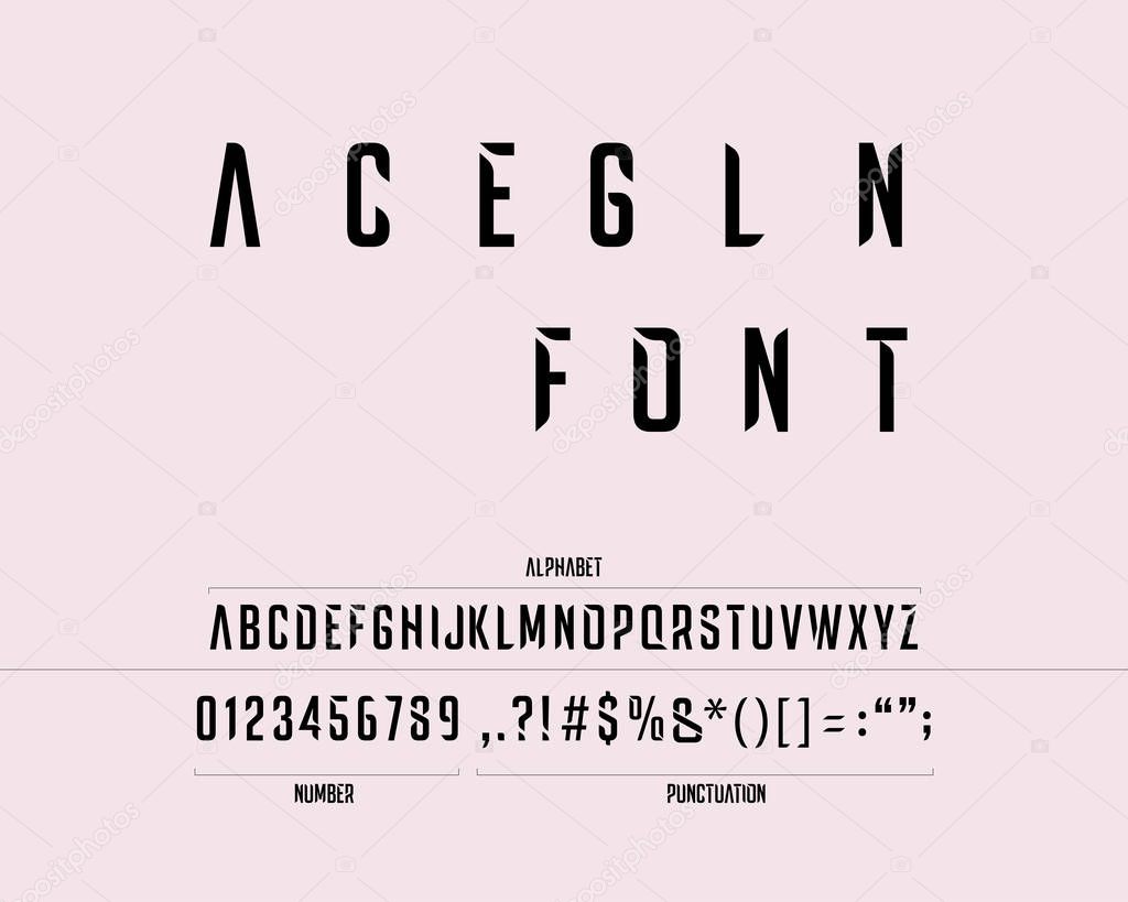 Elegance font design, colorful vector illustration