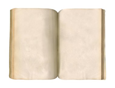 İzole açık eski boş kitap. Eski kitap sayfaları. Beyaz arka plan üzerinde izole boş sayfaları ile rezervasyon yaptırın