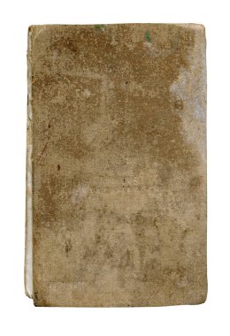 Eski bez kapağı izole eski vintage kitabında. Beyaz arka plan üzerinde izole bez kapağı ile antika kitap kapağı.