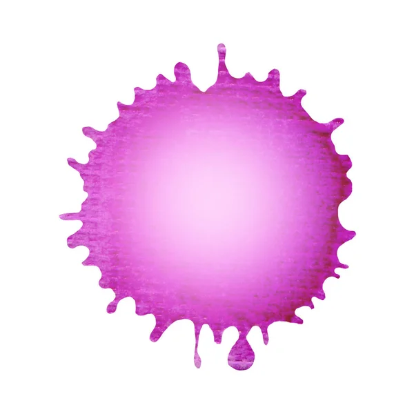 Фиолетовое Абстрактное Акварельное Пятно Выделено Белом Фоне Красочная Фиолетовая Пятно — стоковое фото