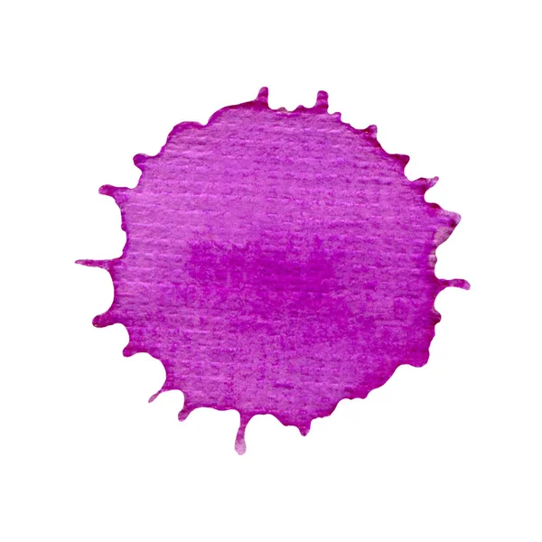 Mancha Acuarela Abstracta Púrpura Aislada Sobre Fondos Blancos Colorida Mancha — Foto de Stock