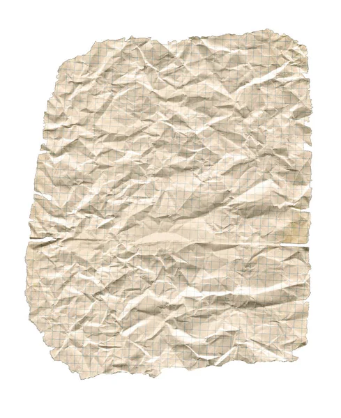 Старый Смятый Желтый Лист Бумаги Сетки Фона Фон Бумажного Листа — стоковое фото