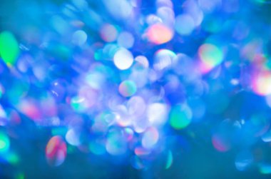 Mavi kentsel arka plan bulanık sahne. Mavi arka plan bulanık bokeh. Renkli sönen bokeh ışıkları 