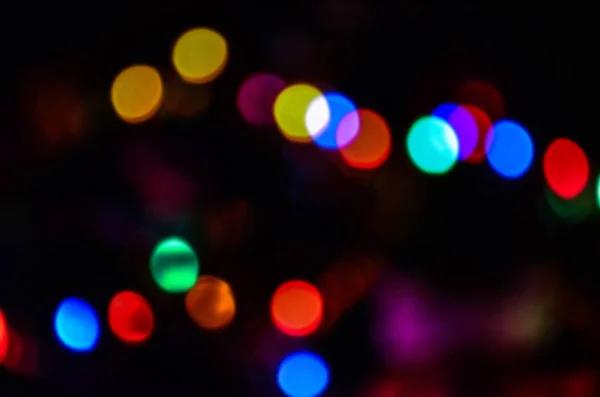 Bokeh Lights Black Background Bokeh Abstract Lights Background — Stock Photo, Image