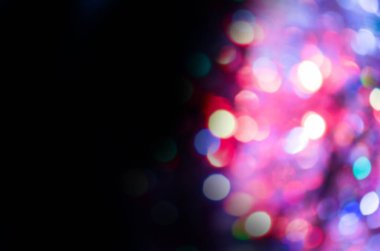 Glitter vintage ufuk ışık arka plan. Siyah arka plan üzerinde bokeh ışıklar