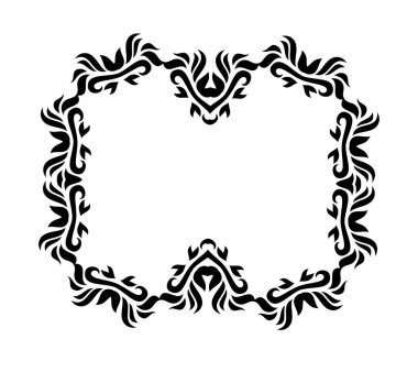 Çiçek vektör süsleme beyaz izole. Vektör siyah süs çiçek tasarım. El Siyah çiçek süslü öğeleri çekilmiş. Düğün davetiye tasarım öğeleri