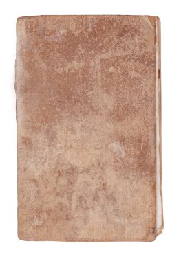 Eski bez kapağı izole eski vintage kitabında. Beyaz arka plan üzerinde izole bez kapağı ile antika kitap kapağı.