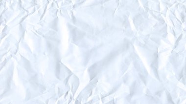 Buruşuk buruşuk kağıt doku veya arka plan. Buruşuk kağıt dokusu. Beyaz kağıt levha.