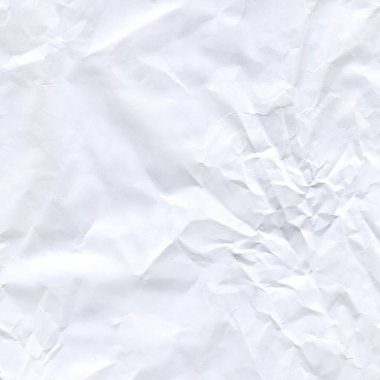 Buruşuk beyaz boş kağıt. Kağıt doku çökmek