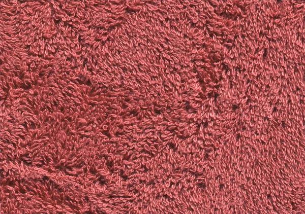 Czerwony Tkanina Tekstura Ręcznik Bliska Terry Czerwone Tło Włókienniczych — Zdjęcie stockowe