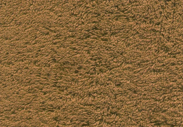 質感の茶色のタオルのクローズ アップ 茶色タオル テクスチャ生地背景 — ストック写真