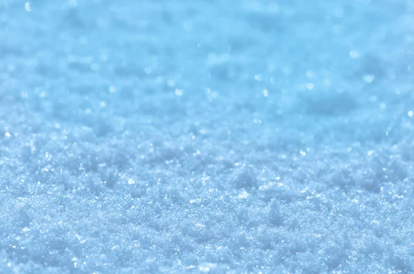 Snön Lyste Med Solen Snö Bakgrunden Närbild Vinter Ljus Fallande — Stockfoto