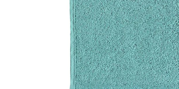 Textured fabric mint towel  background. Turquoise mint towel texture . Copy space for your text