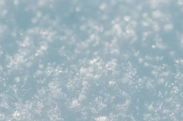Sfondo Neve Fresca Sfondo Naturale Invernale Texture Neve Tono Blu — Foto Stock