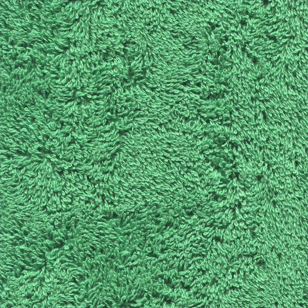 绿色毛巾纹理表面 绿色毛巾背景 — 图库照片
