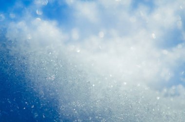 Soyut parlak kar arka plan. Mavi beyaz karlı kış doku