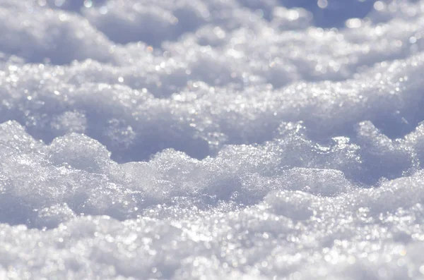 Schnee Schien Mit Der Sonne Schnee Hintergrund Aus Nächster Nähe — Stockfoto