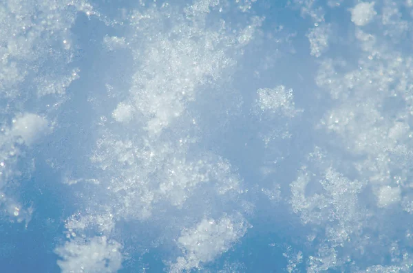 Schnee Einem Sonnigen Tag Winter Weihnachten Hintergrund Mit Schnee — Stockfoto