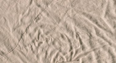 Çuval bezi grunge doku arka plan. Hafif kahverengi kumaş. Işık doğal keten doku. Kahverengi tuval arka plan dokusu