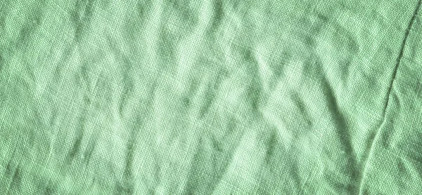 Зелена Тканинна Поверхня Тла Поверхня Зеленої Тканини Натуральна Зелена Лляна — стокове фото