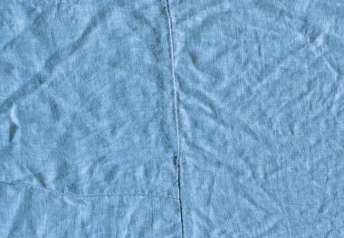 Mavi kumaş dokusu. Doğal dokulu kumaş. Mavi tuval doku