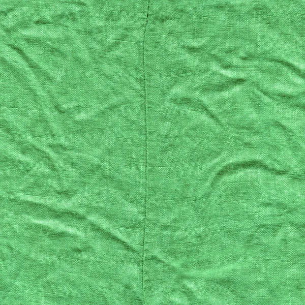 Superfície Tecido Verde Para Fundo Textura Linho Verde Fundo Linhaça — Fotografia de Stock