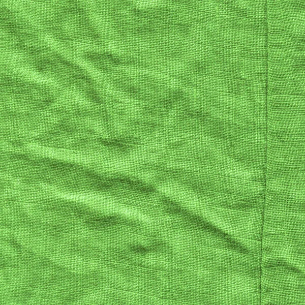 Superfície Tecido Verde Para Fundo Textura Linho Verde Fundo Linhaça — Fotografia de Stock