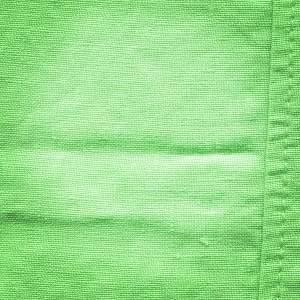 グリーン リネン テクスチャ背景 背景の緑の布の表面 — ストック写真