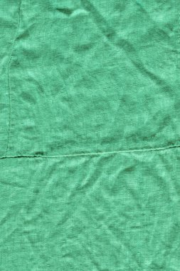 Turkuaz kumaş arka plan doku. Bir tekstil malzemesinden turkuaz arka plan