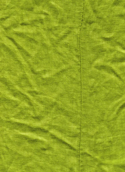Groene Stof Oppervlak Voor Achtergrond Groene Linnen Textuur Groene Vlassen — Stockfoto