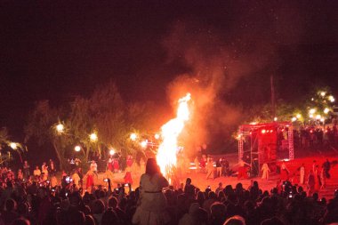 Nemirintsy halk tatilinde yangın gösterisi, Ukrayna Temmuz'da 6, 2019