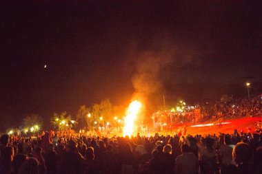 Nemirintsy halk tatilinde yangın gösterisi, Ukrayna Temmuz'da 6, 2019