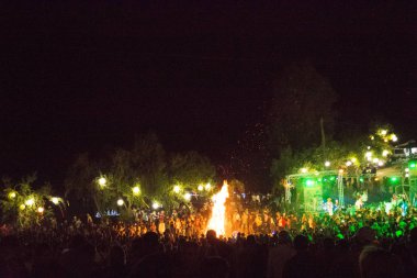 Nemirintsy halk tatilinde yangın gösterisi, Ukrayna Temmuz'da 6, 2019