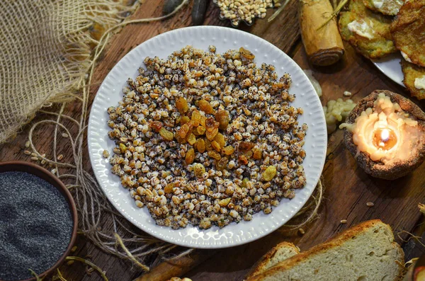 Porridge Orge Perlé Friable Orge Perlée Maison Fraîche Orge Perle — Photo