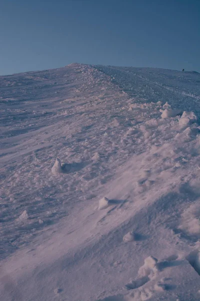 Kış sezonunda karla kaplı dağların görünümü 