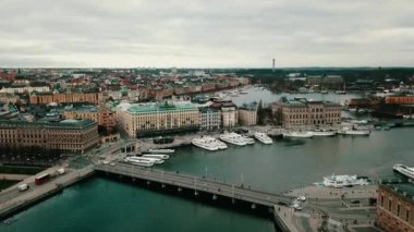 Antik mimarisi ile Cityscape havadan görünümü 