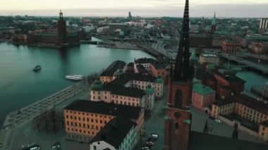 Antik mimarisi ile Cityscape havadan görünümü 