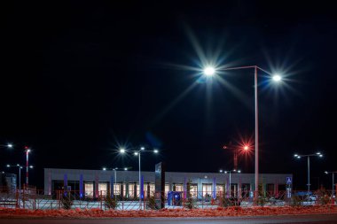 Krasnoyarsk Airport.Krasnoyarsk. Rusya-17.02.2019. hoş geldiniz işareti Krasnoyarsk, Rusya Federasyonu - 9 Ocak 2018: XXIX Kış Üniversite Oyunları 2019 Krasnoyarsk şehir içinde hoş bir işaret.