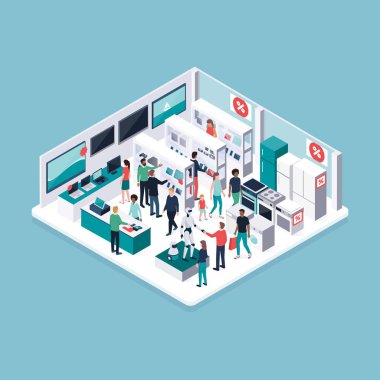 Elektronik stor vektör rengi çizim