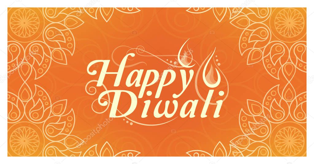 Happy Diwali color vector theme