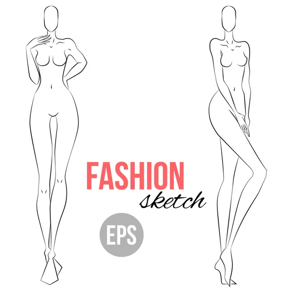 Fashion Sketchbook Figure Drawing Poses for Designers: Fashion sketch  templates with 1920 vintage style illustration with blue dress : Amazon.in:  Books