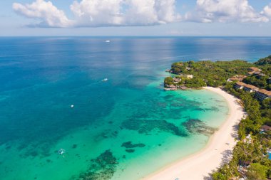 Güzel Punta Bunga Beach Boracay adasında, Filipinler.
