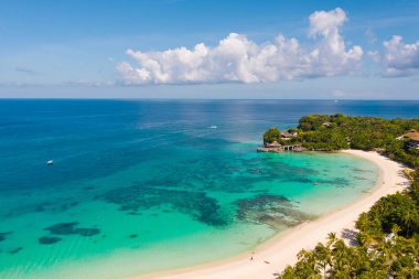 Güzel Punta Bunga Beach Boracay adasında, Filipinler.
