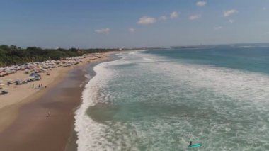 Hava manzaralı plaj, Bali, Kuta.