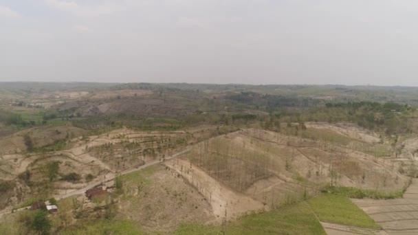 Local de construção na encosta da montanha — Vídeo de Stock