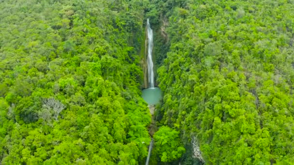 Bela cachoeira tropical Filipinas, Cebu — Vídeo de Stock