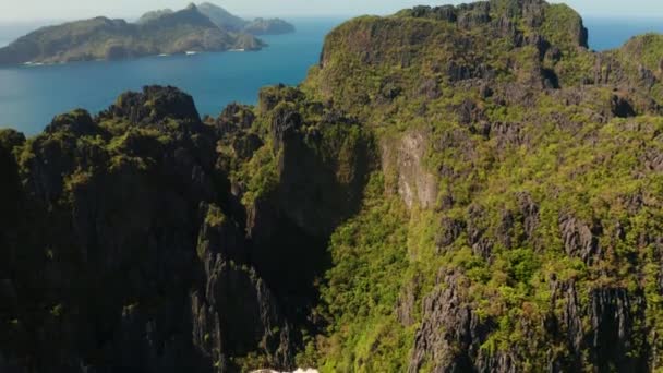 Paesaggio marino con isole tropicali El Nido, Palawan, Filippine — Video Stock