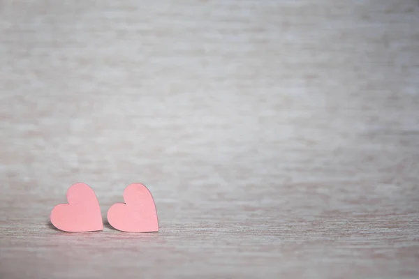 Due cuori. Sfondo per congratulazioni con cuori rosa . — Foto Stock